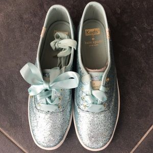 Kate Spade Keds SZ 7.5 Air Blue Glitter